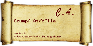 Czumpf Atália névjegykártya